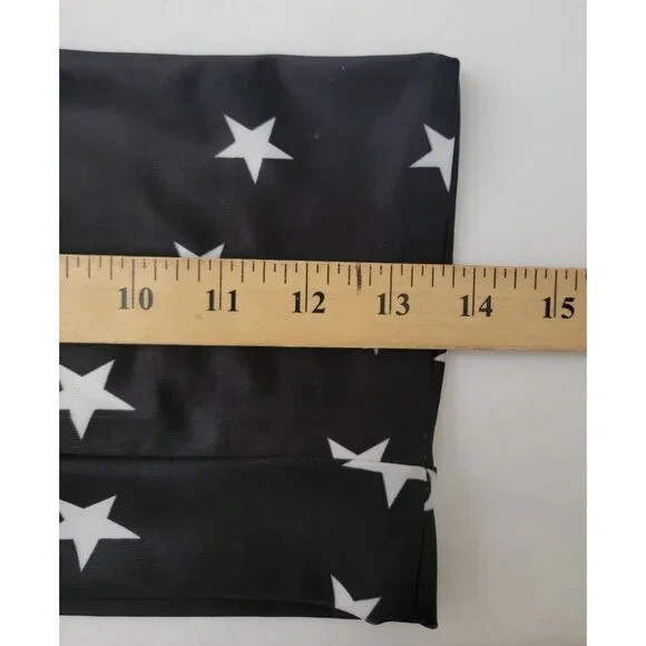 POLLY Black & White Star Print High-Waisted Strapless Bikini Set Size 8 US - Picture 7 of 9